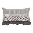 thumbnail image 5 of VHC Brands, Florette Patchwork Ruffled Pillow, Brown, 14x22, 5 of 6
