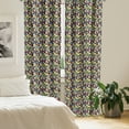 thumbnail image 2 of Ambesonne Grunge Curtains, Daisy Graffiti, Pair of 28"x63", Multicolor, 2 of 5