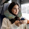 thumbnail image 6 of Disketp Snowflake Colorful Travel Pillow Memory Foam Neck Pillow Support Pillow for Camping, Sleeping Rest Cushion Airplane Pillow, 6 of 8