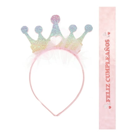 Wonder Nation It's My Birthday Crown Headband and Sash Set, 2 Pieces