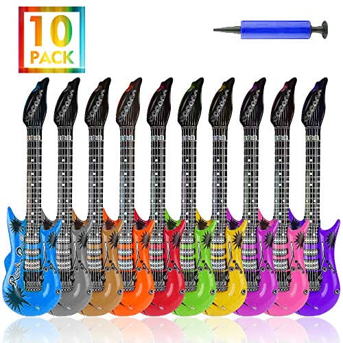 pink inflatable guitar