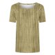 thumbnail image 4 of Tops de Manga Corta de Algodón para las Mujeres, Estampado Cuello Redondo Suéter Blusa de Moda para el Hogar Y el Uso Diario, 4 of 4