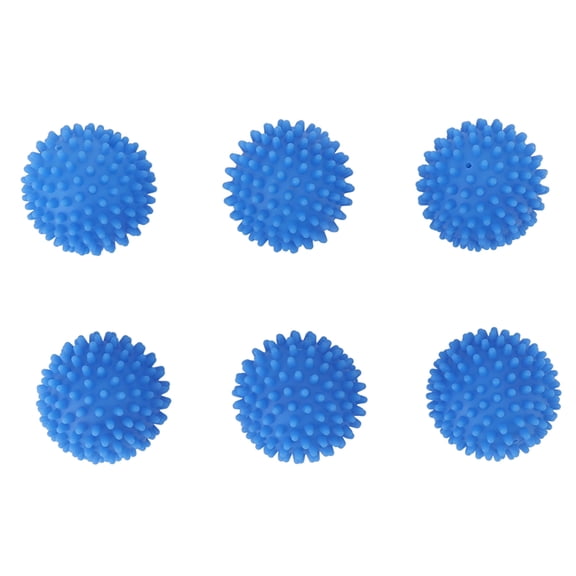 BIMZUC 6-Pack Reusable Laundry Dryer Balls, Silicone Drying Balls for Faster Drying, Wrinkle Reduction, and Softer Fabrics, Blue
