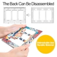 thumbnail image 4 of Yayeee Rocker Switch Wall Plate 3-Gang 6.5"x4.6" Home Decorative Outlet Cover, Yellow Sardines Pattern, 4 of 6