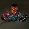 thumbnail image 2 of Party Mask Mr & Mrs Wolf Light up Mask Half Face Mask Costume Mask for Halloween, 2 of 10