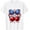 White, variant on American Coquette Cherry Bow Patriotic USA Flag 4th Of July T-Shirt , White