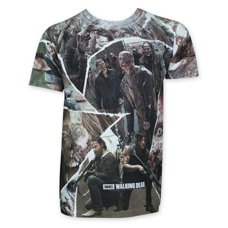 - Walking Dead Men's Sublimated Panel Tee Shirt