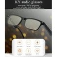 thumbnail image 3 of Graflsoa KY Smart Bluetooth Glasses with Bone Conduction, Blue Light Blocking, and Polarized Lenses, 6-Hour Playtime, IP5 Waterproof, Magnetic Charging, Compatible with iOS/Android, 3 of 6