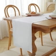 thumbnail image 7 of 100% Pure Linen Natural Table Runner - 14x90 Inch French Linen Table Decor for Dining, Holidays, Christmas, and Weddings - White, 7 of 7