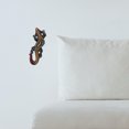 thumbnail image 4 of PATKAW - Escultura de gecko de madera tailandesa hecha a mano, estilo del sudeste asiático, estilo lagarto, para el hogar, adorno único y creativo para colgar en la pared o de mesa., 4 of 5