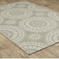 thumbnail image 4 of Avalon Home 10' x 13' Gray and Taupe Geometric Circles Outdoor Rug, 4 of 10
