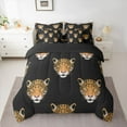 thumbnail image 2 of Homewish Safari Leopard Cheetah 7-Piece Twin Bedding Sets,Jungle Wildlife Bedding Comforter Set,Brown Black Sheet Sets For Adults,Microfiber Bedroom Decor Reversible, 2 of 8