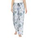 thumbnail image 1 of Fotbe Retro ice blue snowflakes Pantalones de Pijama para Mujer, Pantalones de Dormir, Pantalones Pj con Cordón y Bolsillos-Small, 1 of 6