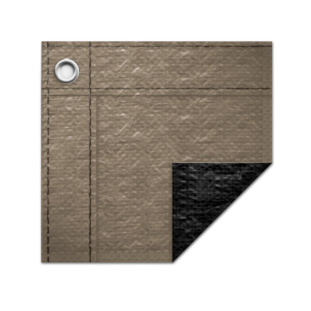 Pool Mate 12 Year Extra Heavy-Duty Sandstone In-Ground Winter Pool Cover, 16 x 24 ft. Pool
