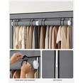 thumbnail image 6 of Portable Closet Wardrobe with Shoe Rack and Cover, Closet Storage Organizer, 2 Hanging Rods, Shelves, and 4 Side Pockets, 50 x 17.7 x 69.3 Inches, Spacious for Bedroom, Black URYG008B02, 6 of 8