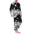 thumbnail image 2 of Naloa Cosmic Landscape Celestial Art Men’s Pajamas Set - Long Sleeve Button Down Sleep Shirt and Pajama Bottoms Sleepwear Set-Medium, 2 of 7