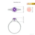 thumbnail image 5 of ANGARA Natural 0.8 Ct. Amethyst Solitaire Ring in Sterling Silver for Women (Ring Size: 11.5), 5 of 10