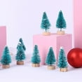 thumbnail image 4 of Keimprove Mini Christmas Tree Set 12 Pcs Miniature Artificial Pine Trees Sisal Snow Frost Trees with Wood Base for Winter Snow Miniature Scenes DIY Crafts Xmas Holiday Home Tabletop Decor, 4 of 7