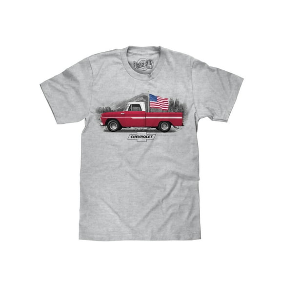 Bear Run Clothing Co. Men's Chevrolet C10 Pickup Truck USA Flag Shirt (S)