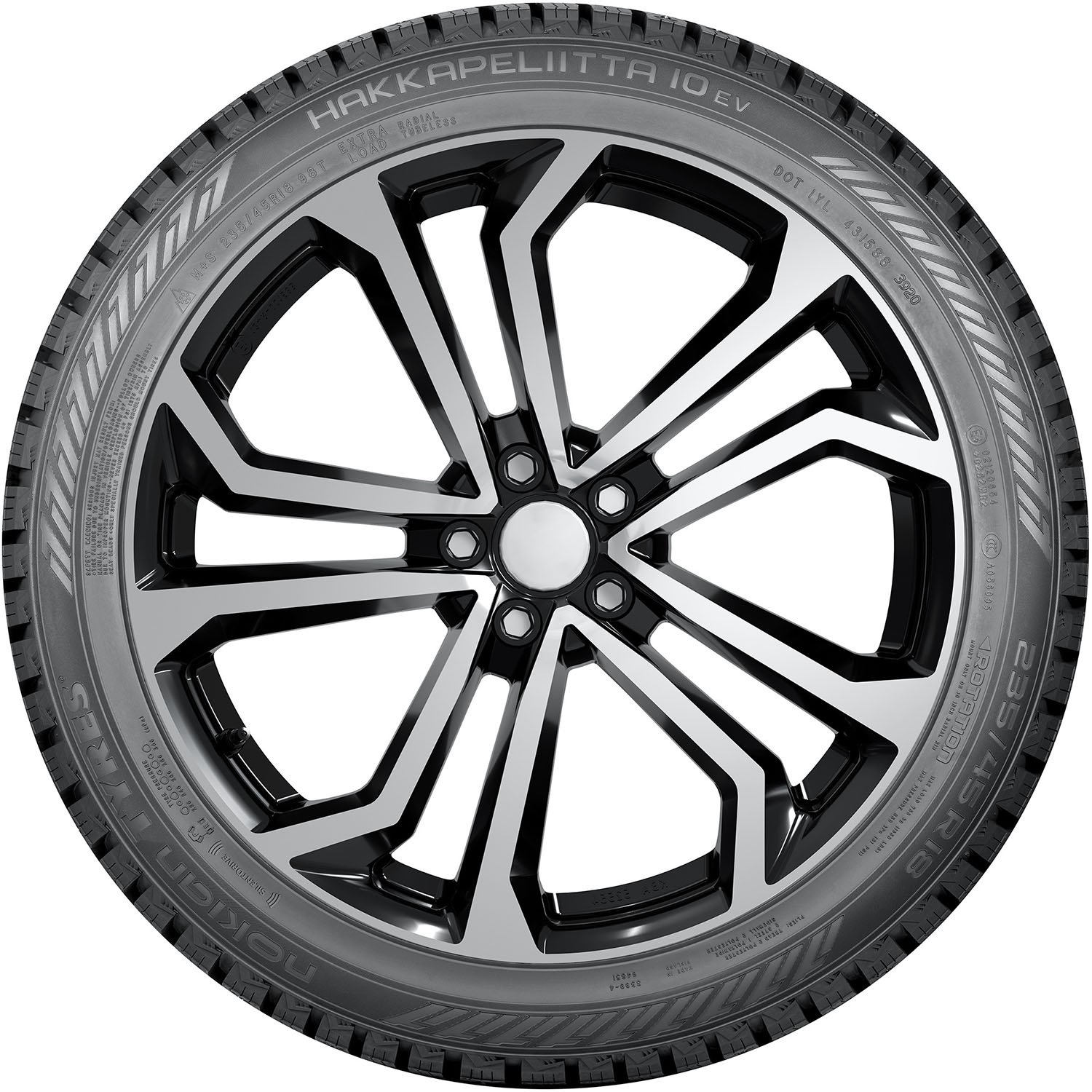 Nokian Hakkapeliitta 10 EV Winter 255/55R19 111T XL Electric Vehicle Tire simolary.com 10 Nokian Hakkapeliitta 10 EV Winter 255/55R19 111T XL Electric Vehicle Tire - Image 2