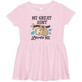 thumbnail image 3 of Inktastic My Great Aunt Loves Me with Sloth and Hearts Girls Baby Dress, 3 of 5