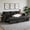 Black, variant on BSHTI L-Shaped Pull-Out Sleeper Sofa Bed with Storage Chaise – 3-Seater Convertible Corduroy Sectional Couch, Solid Wood & Iron Frame, for Apartments, Small Living Rooms, and Offices, Olive Drab