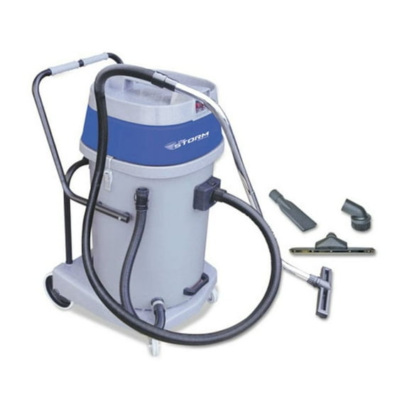 MercuryFloor Machines Storm Wet/Dry Tank Vacuum with Tools Dual Motor 20 Gallon Poly Tank Gray WVP20