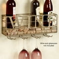 thumbnail image 2 of Modern Wine and Stemware Rack Antique Gold, 2 of 5