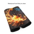 thumbnail image 5 of DouZhe Large Mouse Pad, Orange Blue Fire Bird Non-Slip Waterproof Rubber Keyboard Office Desk Pads Mousepad, 29.5 x 15.8 inches 3mm Thick, 5 of 7