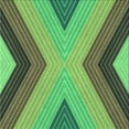 thumbnail image 1 of Ahgly Company Machine Washable Indoor Square Transitional Green Area Rugs, 7' Square, 1 of 7