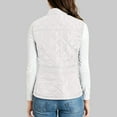 thumbnail image 5 of larppty Women's Vest, Stand Collar Lightweight Zip Up Front Quilted Padded Vest for Women (White, S), 5 of 6