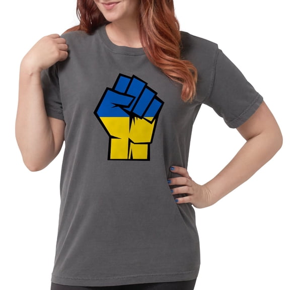 CafePress - Stand With Ukraine T Shirt - Womens Comfort Colors® Shirt