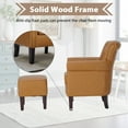 thumbnail image 3 of Bonzy Home Armchair with Ottoman, Leather Fabric, Suitable for All Ages, Brown, 3 of 6