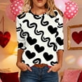 thumbnail image 2 of Ruimatai Women's Casual 3/4 Sleeve Round Neck Top Blouse Soft Stretch Comfortable Everyday Wear Fashion Shirt, 2 of 8