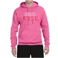 thumbnail image 3 of Normal Isnâ€™t Coming Back Jesus Is Inspirational/Christian Unisex Graphic Hoodie Sweatshirt, Neon Pink, Large, 3 of 5
