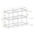 thumbnail image 5 of Furniture of America Mendry Table Console en Métal à 2 Tablettes, Bleu, 5 of 5