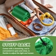 thumbnail image 4 of Uxcell Stuff Sacks, Waterproof Outdoor Storage Sack Portable Drawstring Dust Flap Bag for Camping Green, 4 of 7