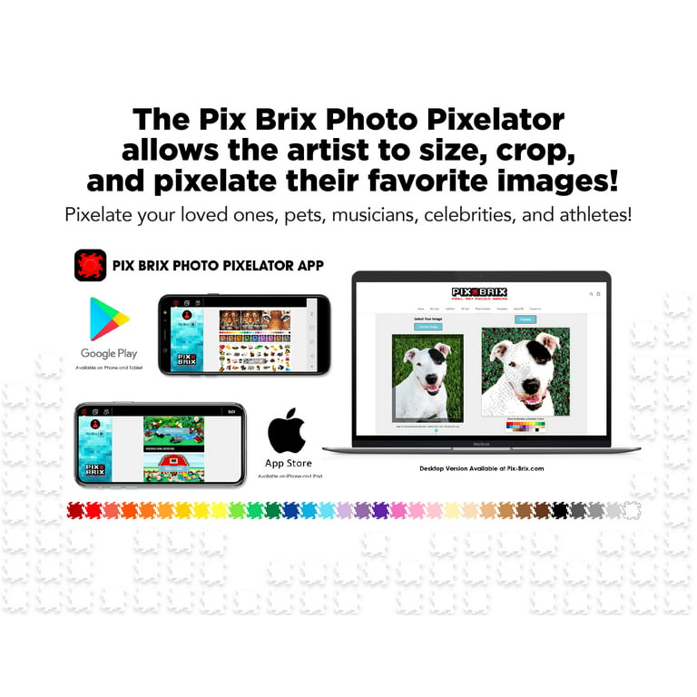  Pix Brix Pixel Art Puzzle Bricks Bucket – 1,500 Piece