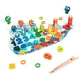 thumbnail image 1 of Juego De Pesca De Clasificación De Forma De Número 4 En 1 Para Niños, Tablero Logarítmico De Ballena Eva, Bloques Apilables De Matemáticas Preescolares, Juguetes De Rompecabezas De Aprendizaje Inevent FN005647-00, 1 of 6