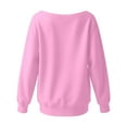 thumbnail image 4 of Ludearly Womens Fleece Lined Sweatshirt Off Shoulder Long Sleeve Pullover Top Oversized Shirt Basic Slouchy Clothes 2026, 4 of 5