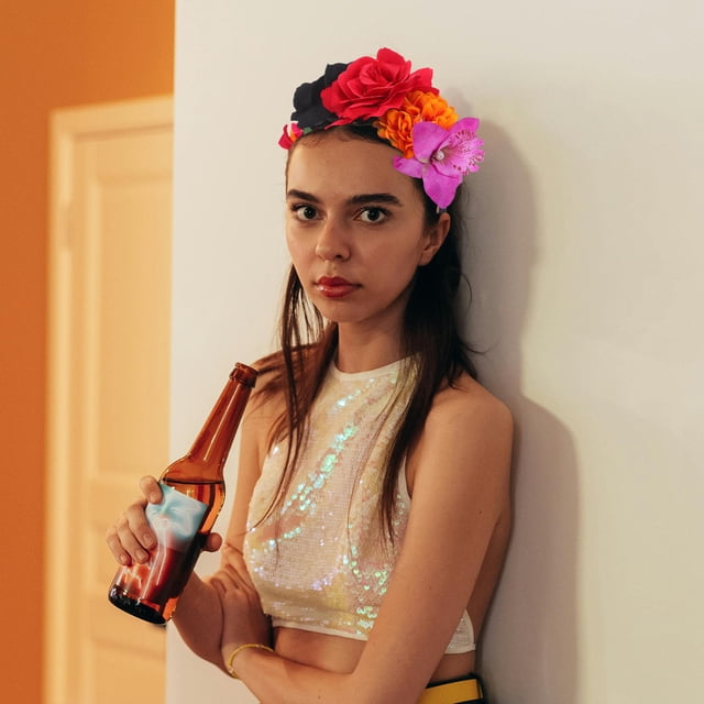 unbranded Floral Decorativo De Tela Multicolor Para Uso En Cumpleaños Y Festivales