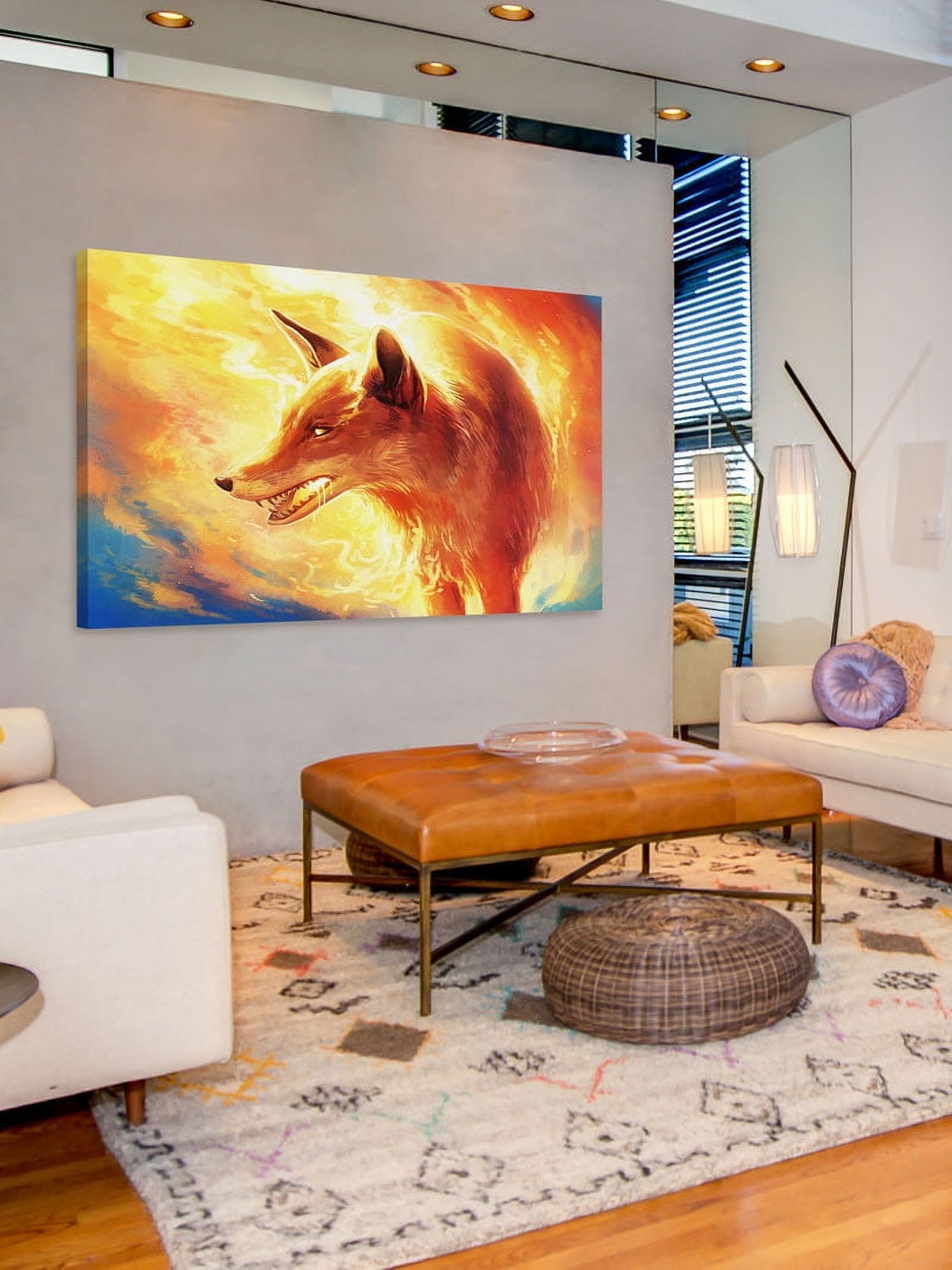 Marmont Hill "Fire Fox" Painting Print on Canvas