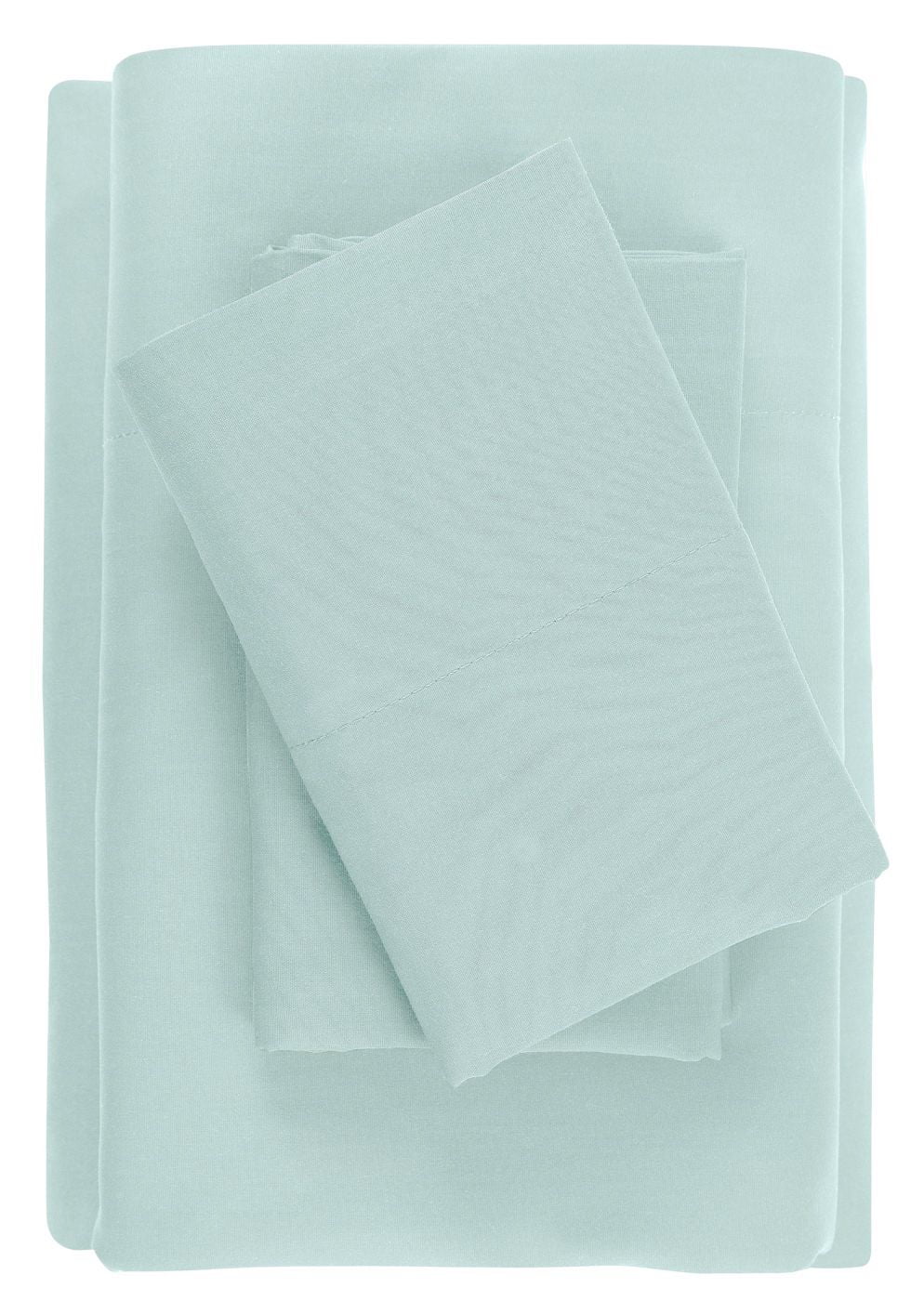 Mainstays 300 Thread Count Easy Care Percale Bed Sheet Set, Queen, Teal Cloud, 4 Piece