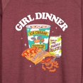 thumbnail image 3 of Instant Message - Girl Dinner Junk Food - Women's Lightweight French Terry Long Sleeve Shirt, 3 of 6