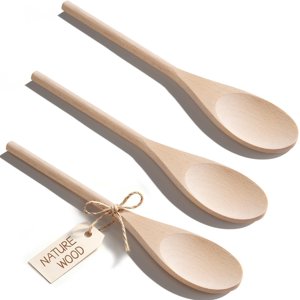 Cooking Wooden Spoons 3 Pcs 10 Serving Spoons