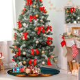 thumbnail image 4 of Coolnut Halloween Tree Skirt, Cartoon Pumpkins Xmas Tree Skirt, Floor Door Round Mat Decorations for Holiday Party Home Christmas Day Ornaments,35.4", 4 of 6