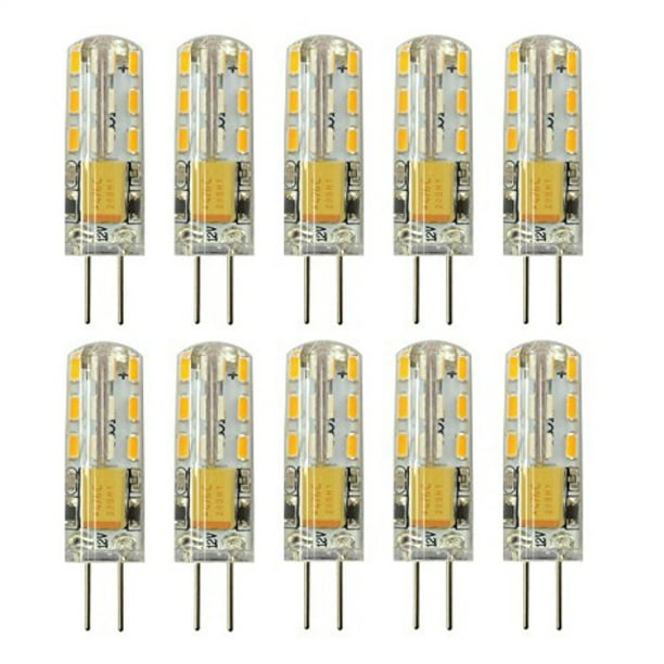 krant Hub zelf rayhoo 10pcs g4 led bulb bi-pin base light lamp 1.5 watt ac/dc 12v 10-20v  equivalent to 10w t3 halogen track bulb replacement 360 beam angle(warm  white 2800-3200k) - Walmart.com