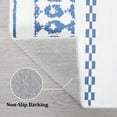 thumbnail image 4 of GlowSol 8' x 10' Blue Geometric Rug Farmhouse Moroccan Area Rug Indoor Washable Non-Slip Low Pile Foldable Thin Floor Carpet, 4 of 6