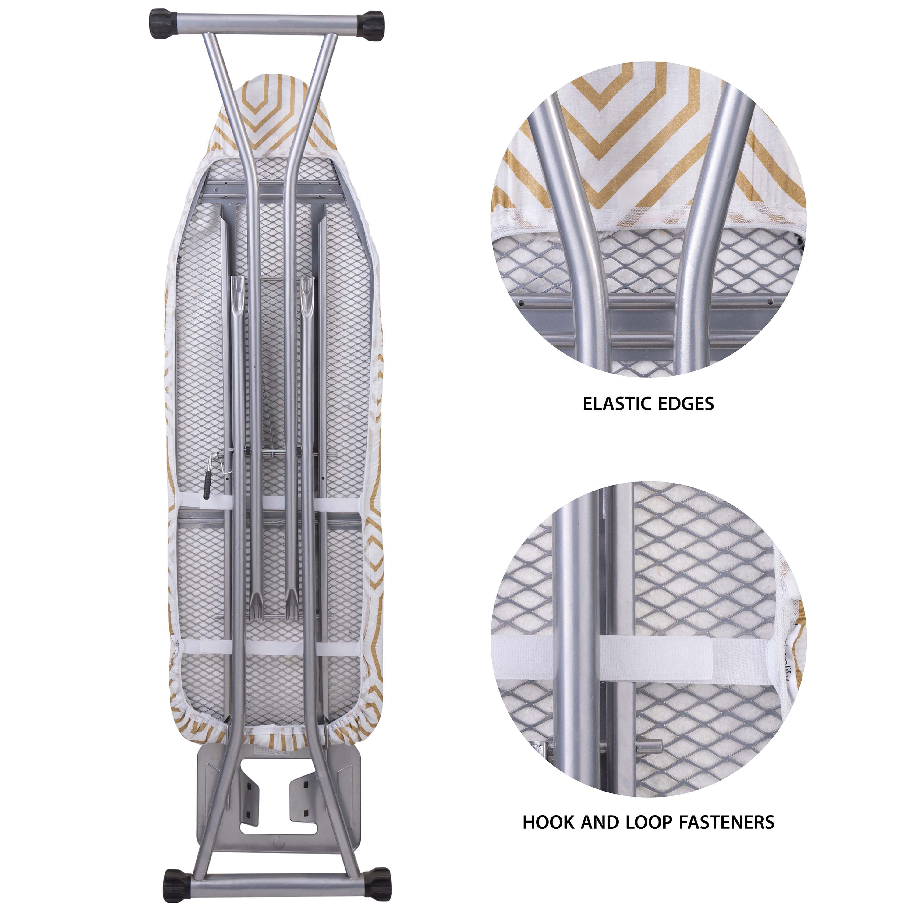 Simplify Scorch Resistant Ironing Board Cover & Pad in Gold