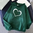 thumbnail image 4 of Njoeus Hoodies for Womens Cute Heart Print Sweatshirt Casual Fall Tops Long Sleeve Hooded Pullover with Pocket, 4 of 4